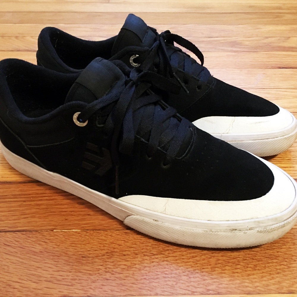 Etnies Marana Vulc Shoes, Black/Wht/Sil, Size 10